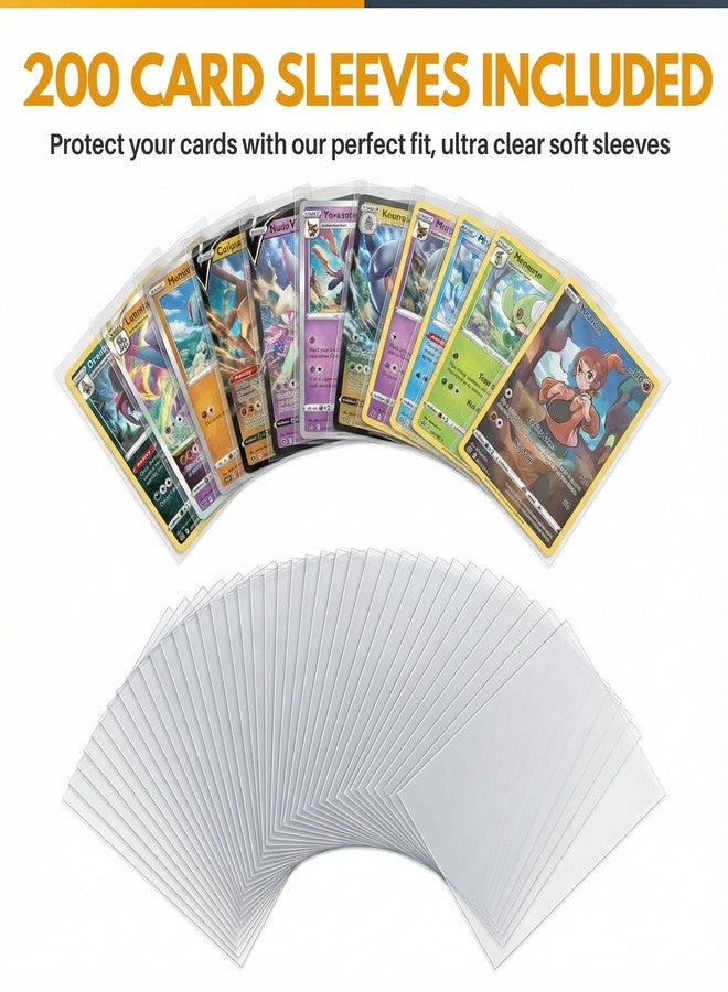 HOMEXPRO X PRO 1000+ Card Binder - Comes with 200 Card Sleeves | Compatible with TCG, Sports, MTG & More - 16 Pocket Card Binder | TCG Binder - Image 2